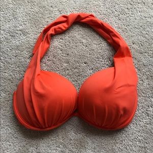 Orange push up bikini top